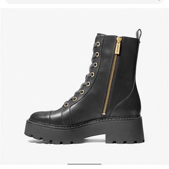 Michael Kors Blake Leather Combat boot - Picture 4 of 4